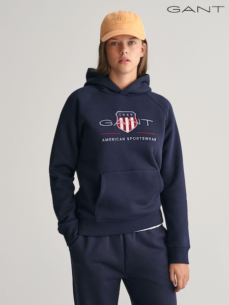 GANT Evening Blue Teens Archive Shield Hoodie (402307) | €54