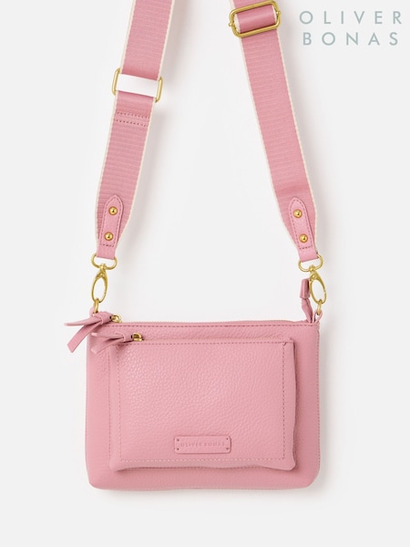 Розовый - Oliver Bonas Mila Dusky Cross-body Bag