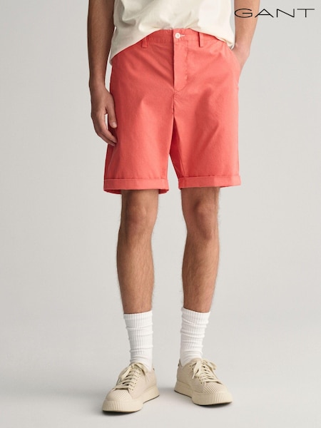 GANT Pink Regular Fit Sunfaded Cotton Twill Shorts (403560) | €59
