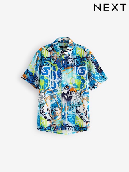 Multi Palms Short Sleeve Printed Shirt (3-16yrs) (404155) | €8.50 - €12