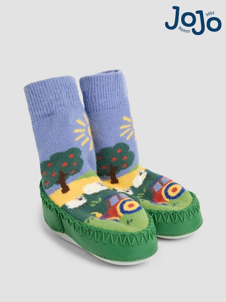 JoJo Maman Bébé Farm Scene Moccasin Slipper Socks (404199) | 20 €