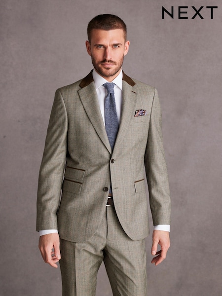 Brown Signature Alfred Italian Wool Suit Jacket (404293) | €40