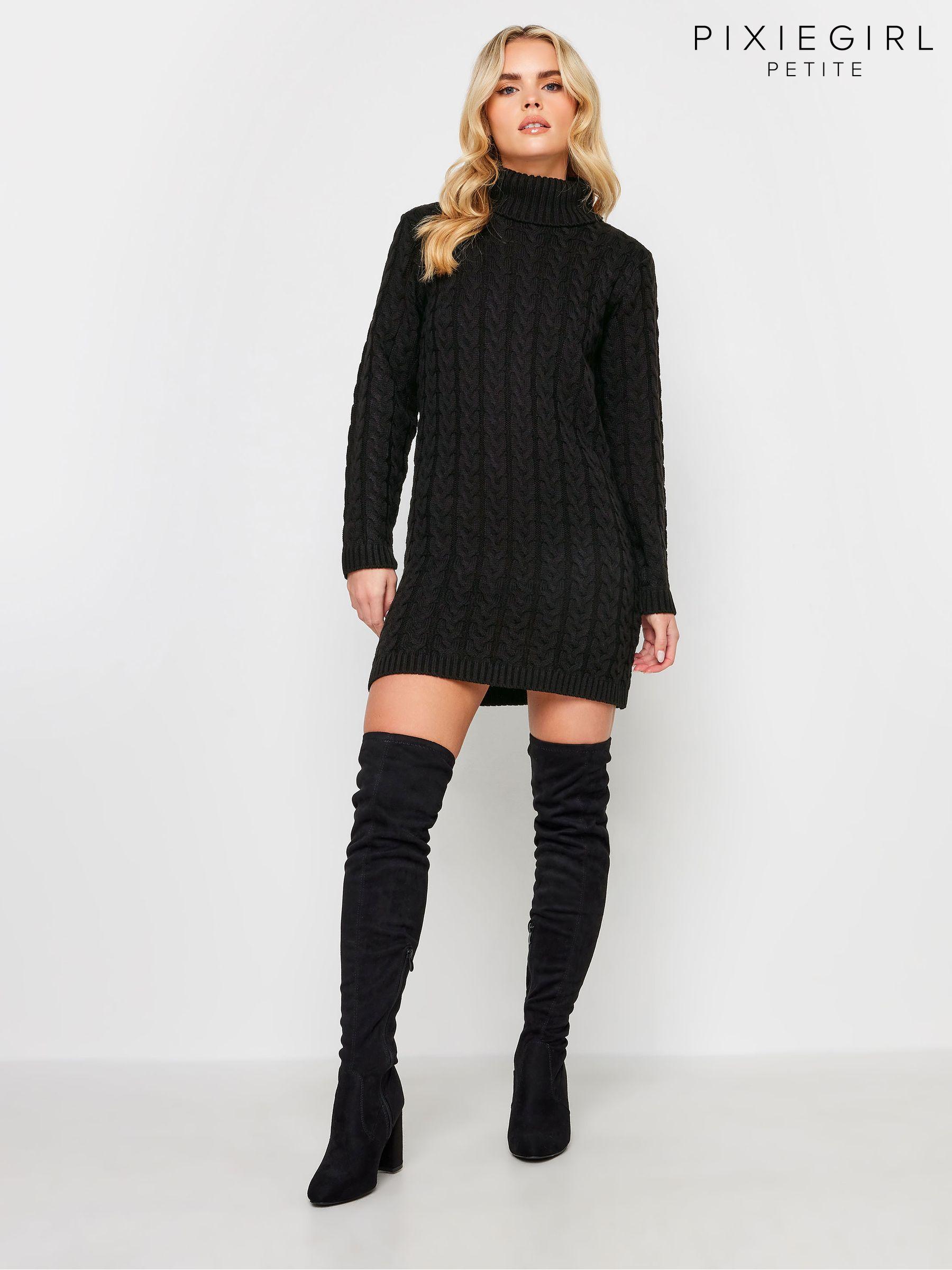 Petite black jumper dress outlet