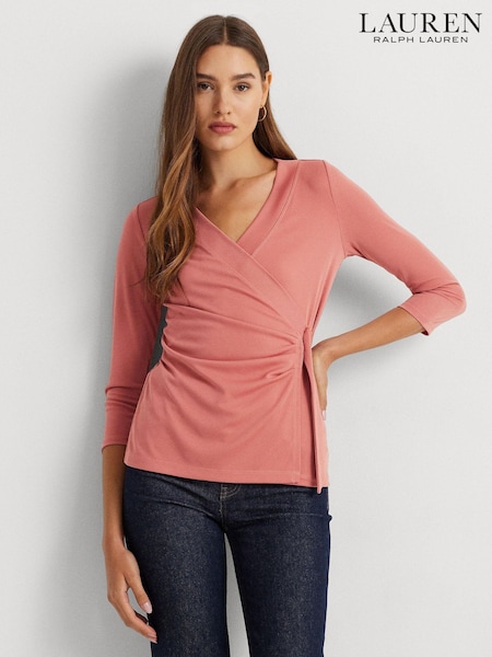 Lauren Ralph Lauren Pink Jainab Mid Sleeve Pullover Top (404893) | €76
