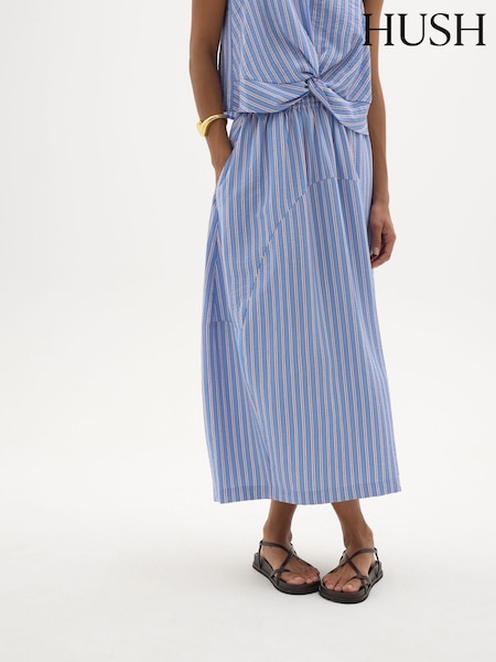 Red - Hush Liddie Air Flow Barrel Midi Skirt