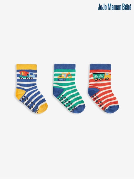 JoJo Maman Bébé Boys' 3-Pack Transport Socks (405284) | 15 €