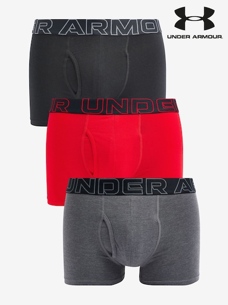 Under Armour Black Ground 100% Cotton Performance Boxers 3 Pack (405470) | AED198