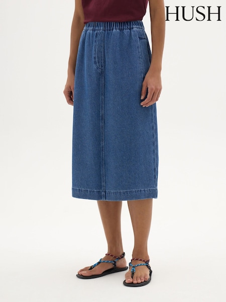 Blue - Hush Bridget Denim Supersoft Skirt