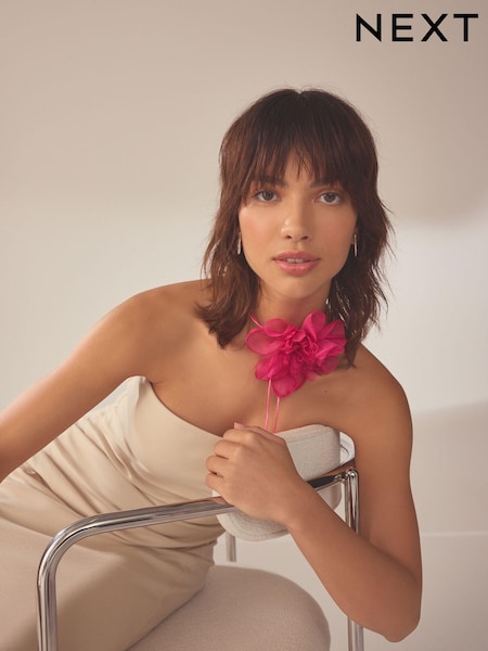 Pink Flower Corasge Choker (405562) | €8.50