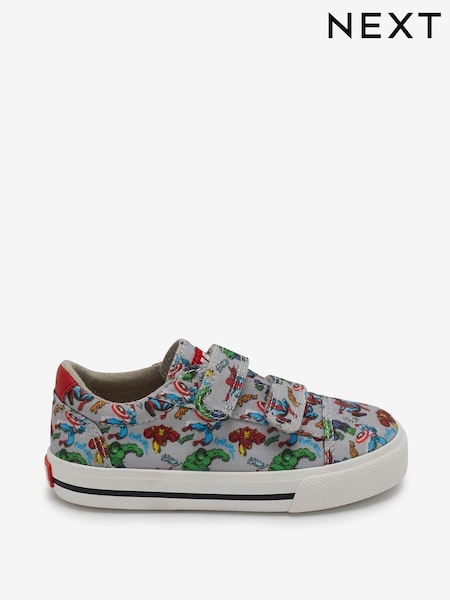 Marvel Avengers Grey Standard Fit (F) Strap Touch Fastening Shoes (405866) | €10 - €13