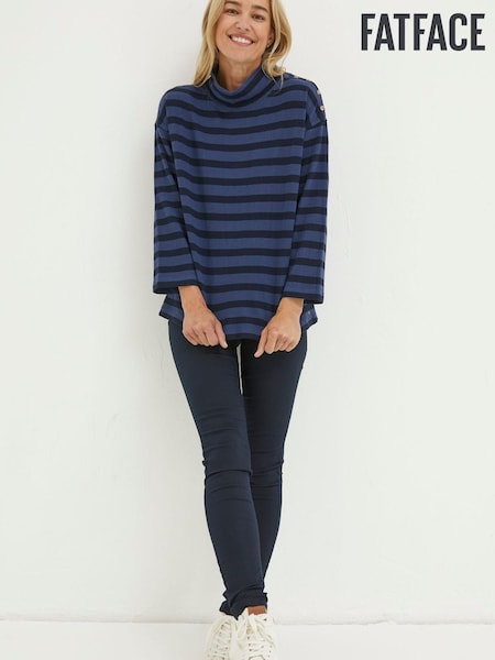 FatFace Blue Thayer Funnel Stripe Sweat Top (406118) | €27