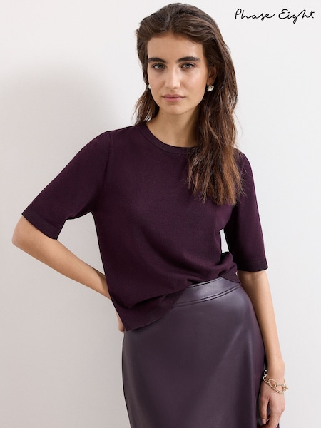 أرجواني - Phase Eight Tula T-shirt