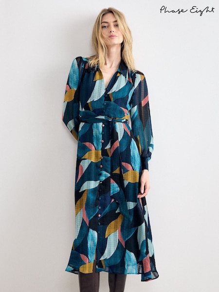 Көк - Phase Eight Catalina Petal Dress