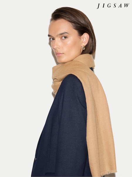 Kamelyo Kayumanggi - Jigsaw Wool Silk Pashmina