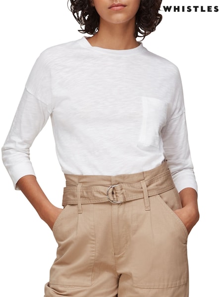 Whistles White 100% Cotton Top (407158) | 223 QAR