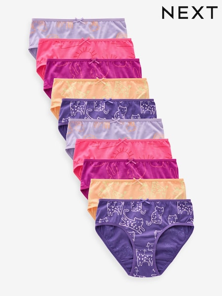 Roza/oranžna - Briefs 10 Pack (2-16yrs) (407248) | € 12 - € 17