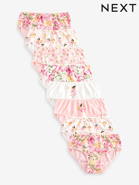 Pink Fairy Print Briefs 7 Pack (1.5-16yrs) (407272) | $16 - $19