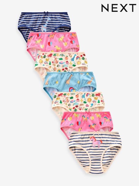 Rosa/azul - Unicorn Character Briefs 7 Pack (1.5-12yrs) (407273) | 14 € - 17 €
