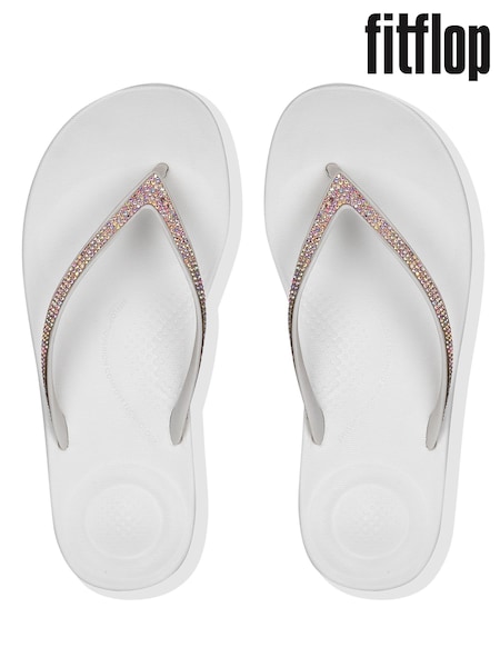 לבן - Fitflop Sparkle Iquishion Sandals (407474) | ‏201‏₪