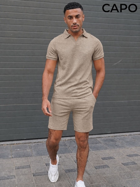 Green - Regular Capo Jersey Slub Shorts