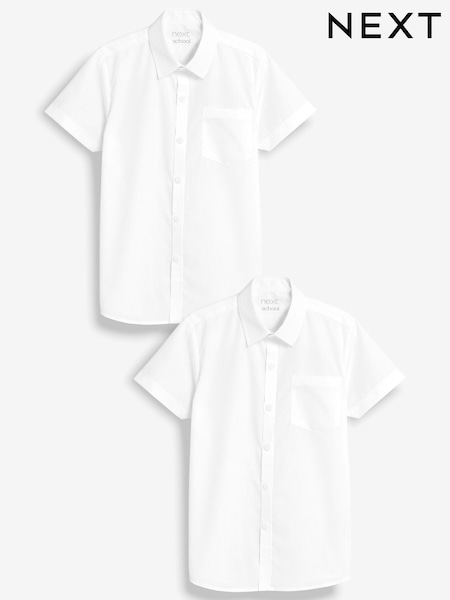 Weiß - 2 Pack Short Sleeve Shirts (3-17yrs) (408143) | 1 € - 3 €