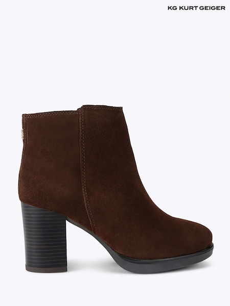 Brown - Kg Kurt Geiger Sage Suede Ankle Boots