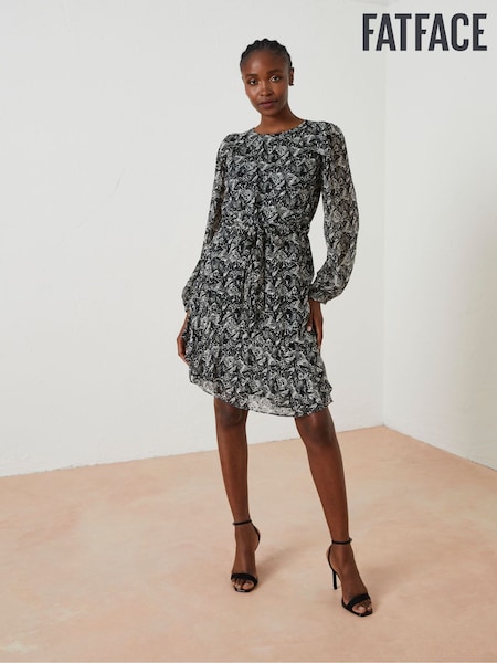FatFace Black Charlotte Abstract Butterfly Dress (408965) | €56