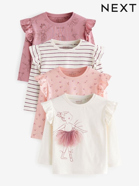 Morado - Long Sleeve Frill Tops 4 Pack (3mths-7yrs) (409058) | 29 € - 35 €