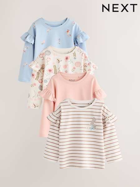 Rosa - Long Sleeve Frill Tops 4 Pack (3mths-7yrs) (409201) | 29 € - 35 €