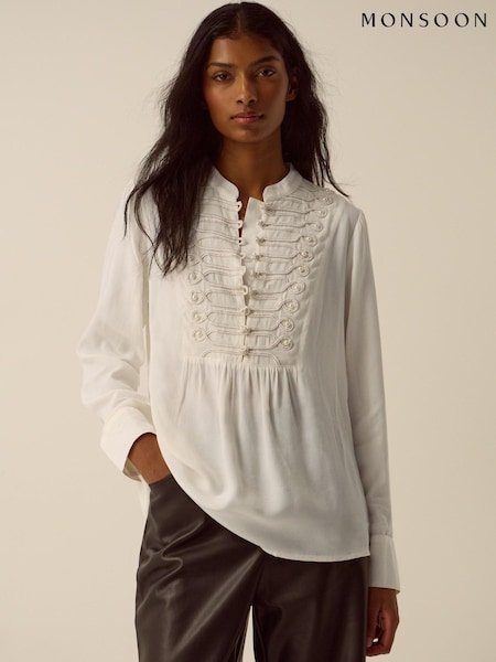Crema - Top militar Pippa de Monsoon