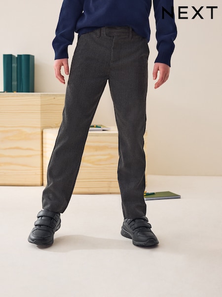 Gri - School Formal Slim Trousers (3-17yrs) (409316) | 60 LEI - 119 LEI