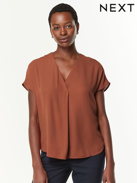 Rust Brown Short Sleeve Overhead Top (409557) | €5