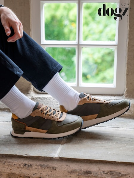 Green - Regular Lazy Dogz Tommy Trainers