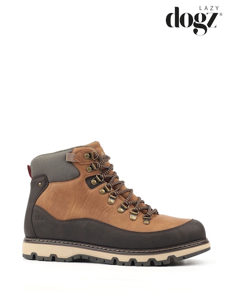 Brown - Regular Lazy Dogz Liam Waterproof Boots