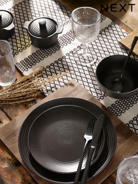 Black Bronx 12 Piece Dinner Set (410530) | €80