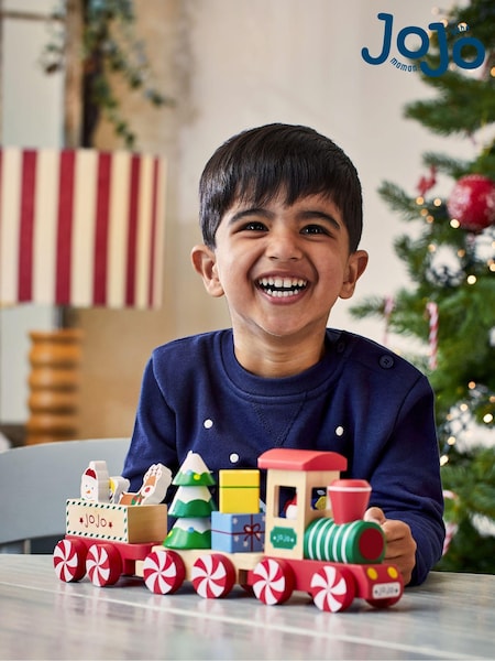 JoJo Maman Bébé Wooden Christmas Train (411136) | €38
