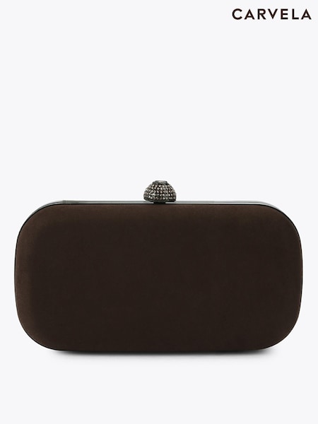 Brown - Carvela Cecilia Hard Clutch Bag