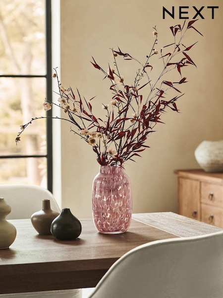 Pink Glass Confetti Swirl Vase (411316) | CA$69