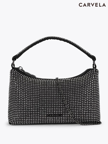 Black - Carvela Lazio Embellished Clutch Bag
