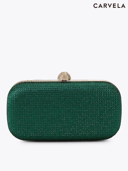Green - Carvela Cecilia Embellished Clutch Bag