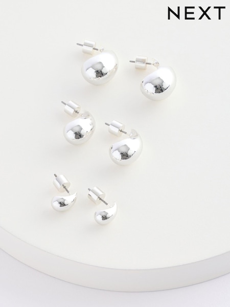 Hopea sävy - Pisarakorvakorut 3 pakkaus (411629) | €17