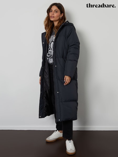 Threadbare Longline Hooded Padded Coat (411679) | 260 LEI