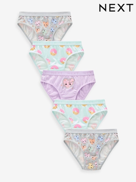 Lila/Aqua - Character Bikini Briefs 5 Pack (5-16yrs) (412454) | 13 € - 18 €