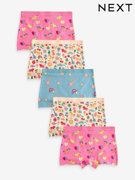 Pink/Blue Short Briefs 5 Pack (2-16yrs) (412486) | $28 - $42