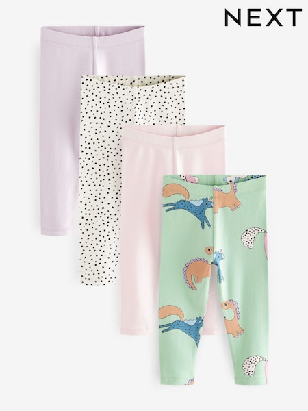 Blue Printed Leggings 4 Pack (3mths-7yrs) (412531) | AED60 - AED74