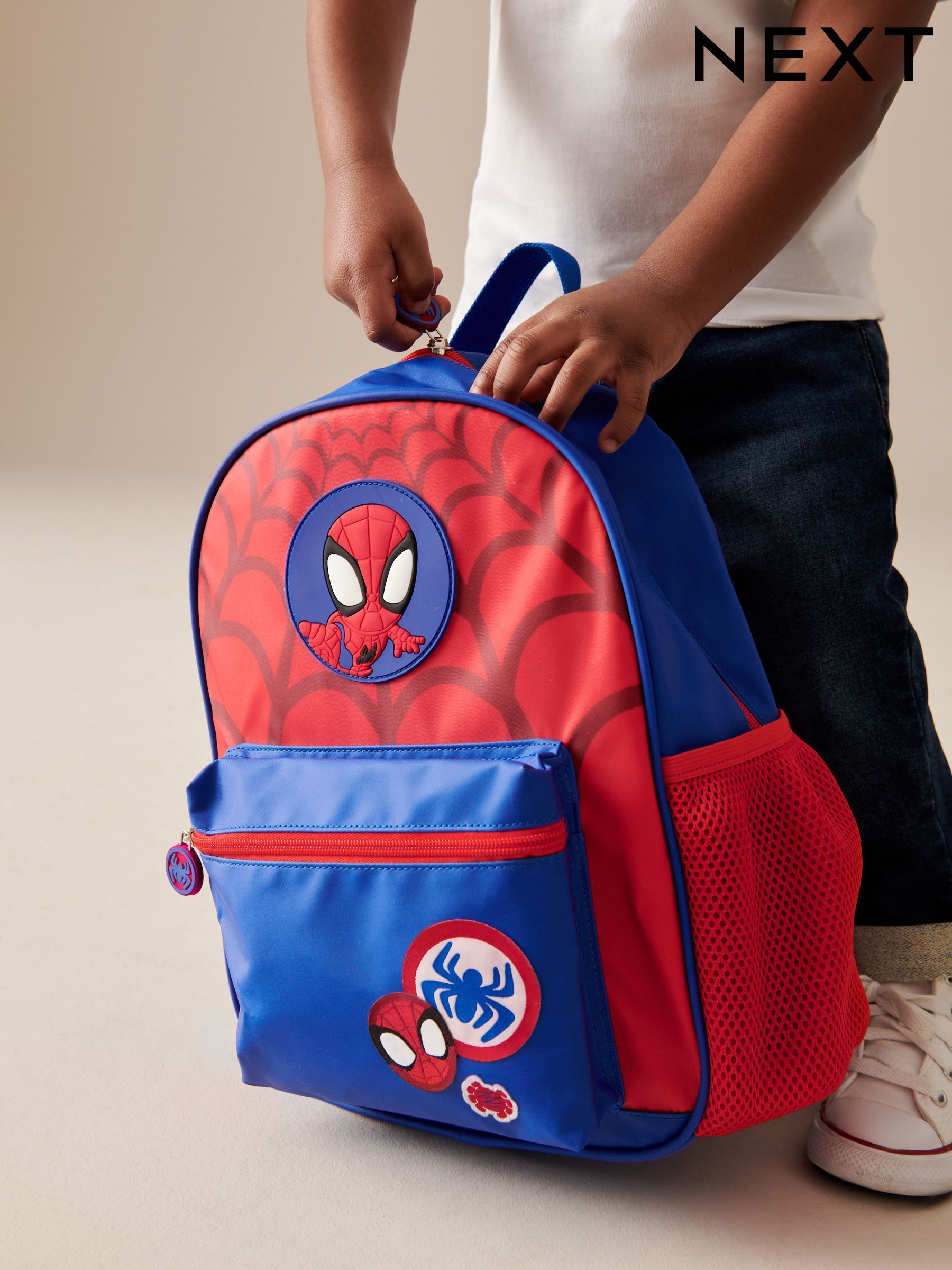 Red backpack boys top