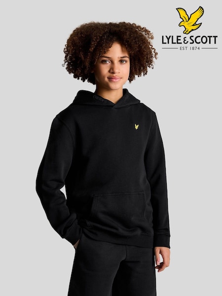 Lyle & Scott Black Boys 100% Cotton Jersey Hoodie (413237) | ₪277 - ₪302