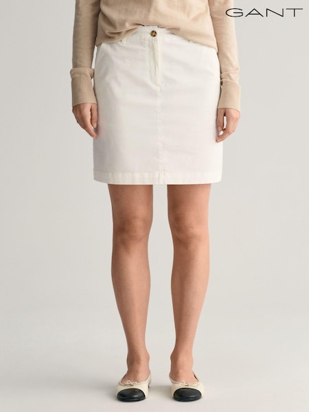 GANT White Twill Chino Skirt (413288) | €73