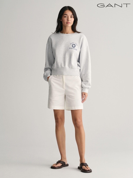 GANT White Cotton Twill Chino Shorts (413486) | €60