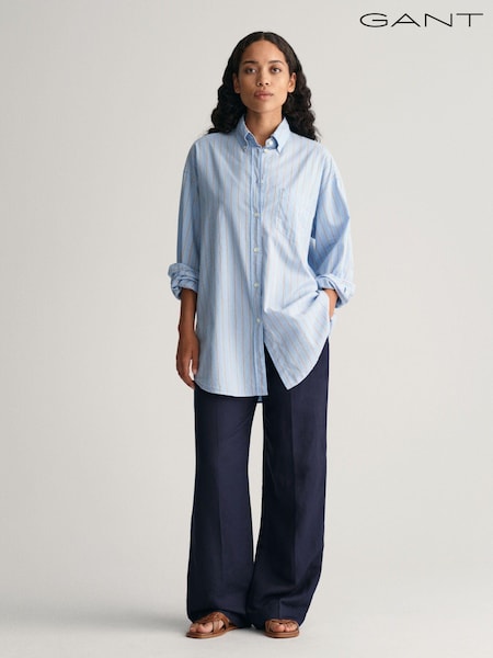 Blau - GANT Pull-on-Hose aus Leinenmischung in lässiger Passform (413583) | 92 €